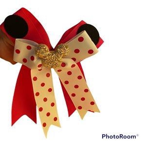 New Handmade Red minnie mouse bow